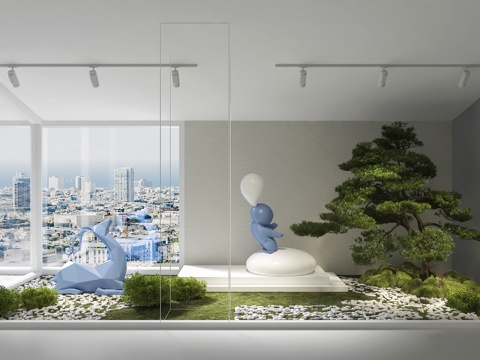 Modern Interior Landscape Sculpture