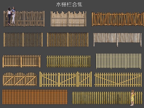 Pastoral Style Country Wooden Railing Wooden Fence Wooden Fence Wooden Grille Wooden Fence