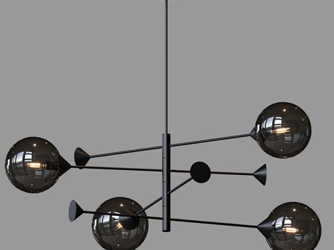 Modern Italian Niqel Chandelier