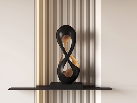 Modern abstract metal sculpture