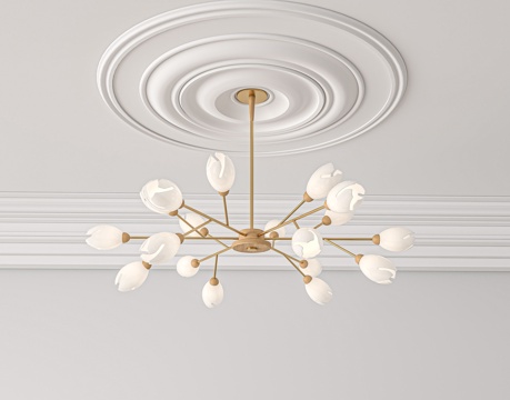 Log Cream Style Chandelier