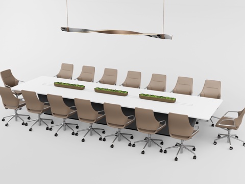 Modern Conference Table and Chair