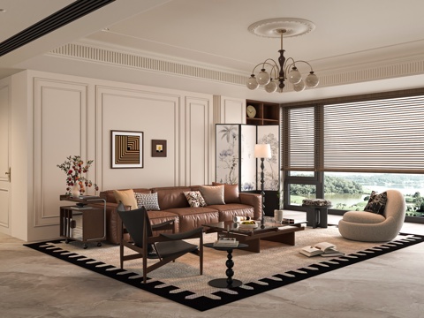 French Living Room Sofa Combination