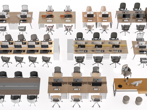 Modern Office Desk and Chair Office Furniture Office Area Desk and Chair Station Desk and Chair