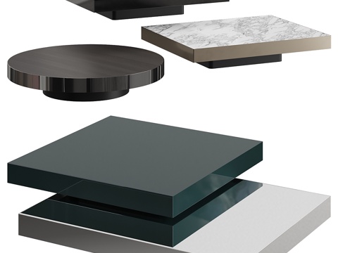 Modern Italian Minimalist Minotti Metal Coffee Table