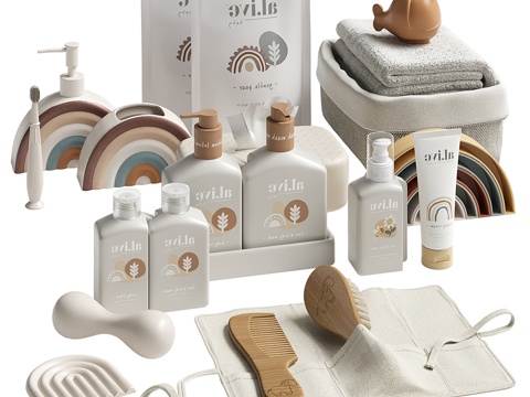 modern children's toiletries bathroom products