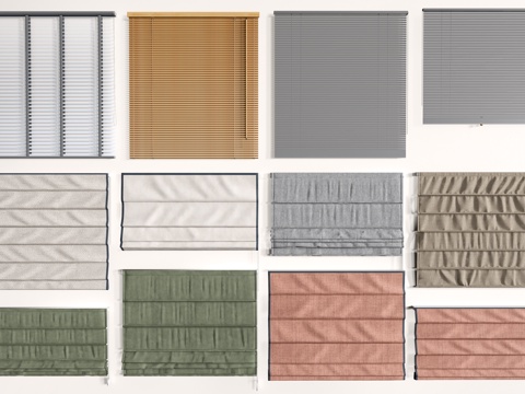 Modern Curtain Blinds Sunshade Lifting Roller Blinds Roman Blinds