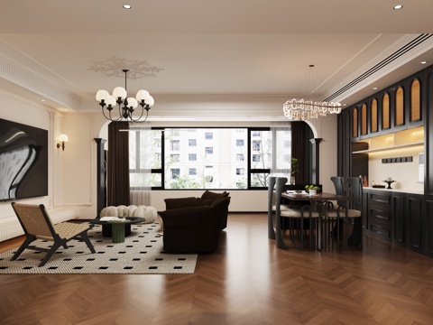 French Minimalist DiningRoom