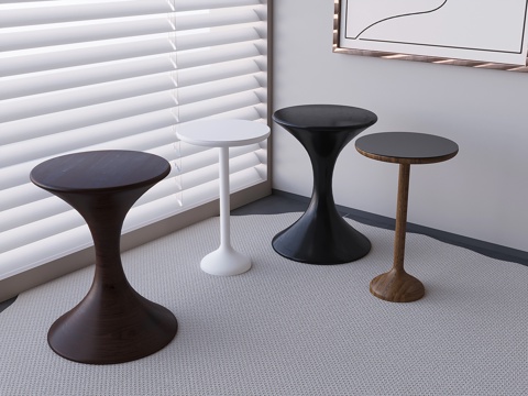 Nordic Side Table Coffee Table Round Table Italian Style Affordable Luxury Style Solid Wood Corner Table