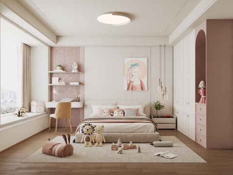 Cream Style girl room kids Bedroom children's room