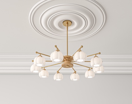 Log Cream Style Chandelier