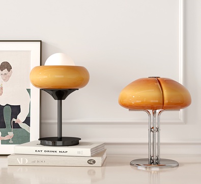 Modern Dopamine Table Lamp Egg Tart Lamp Memphis Bauhaus Spherical Lamp Mushroom Lamp