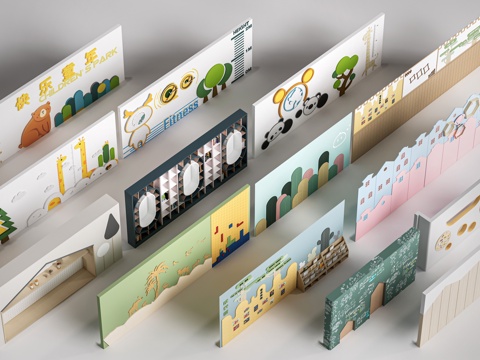 Modern children's Wall Kindergarten background wall Children's culture wall