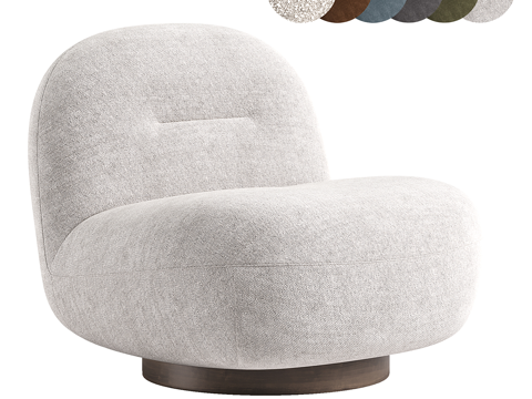 Modern Italian Otis Swivel Decorative Chair