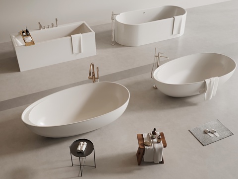 Modern Bathtub Bathroom Small Pieces