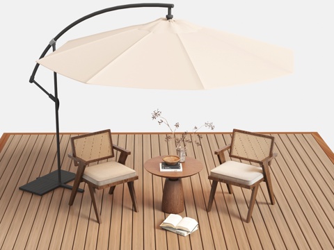 Outdoor Lounge Chair side umbrellas