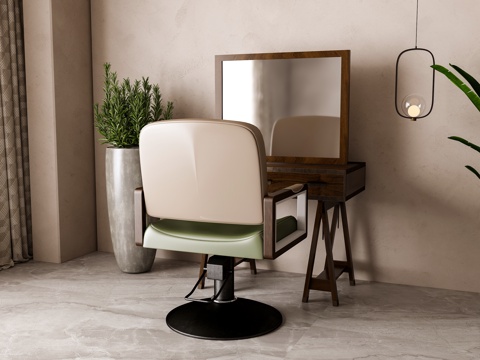 Nordic barber table and chairs