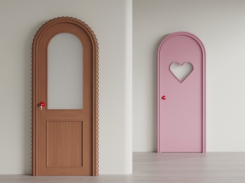 Modern Single Door Memphis Single Door Swing Door Arch Door Cartoon Door