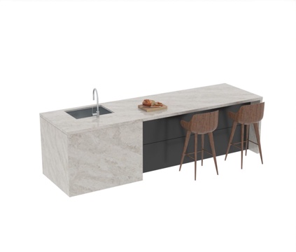 Modern Water Bar Table Middle Island Table Marble Island Table Original Wooden Bar Chair Marble Bar Table