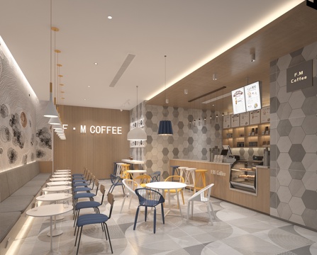 Modern Coffee Shop Milk Tea Dessert Shop