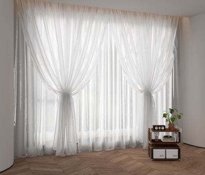 Window screen curtain moving side