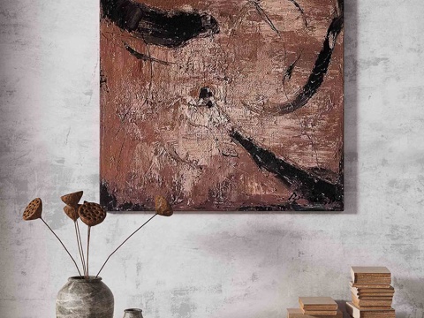 Quiet, Affordable Luxury Style, abstract, decorative painting.