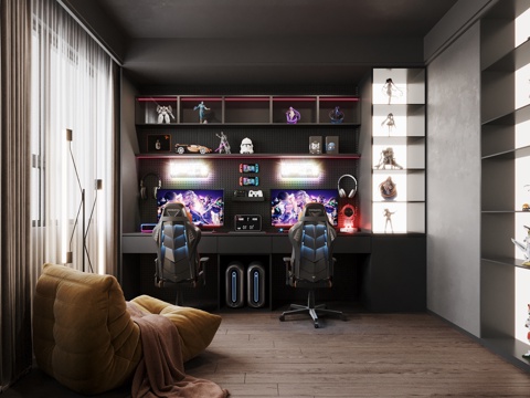 Modern Entertainment Room E-sports Room Beanbag Decorations