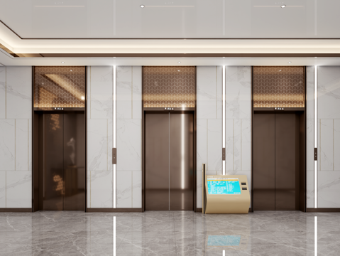 Modern Affordable Luxury Style Elevator Hall