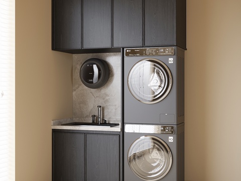 modern Laundry Cabinet balcony cabinet washer dryer