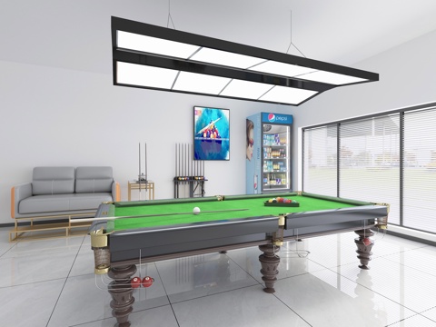 Modern billiard hall billiard room billiard table