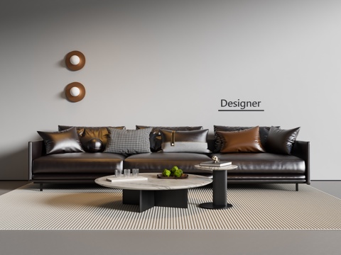 Modern Italian Couch Leather Sofa