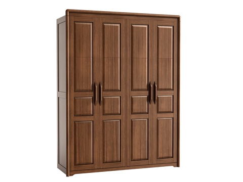 American-style four-door wardrobe