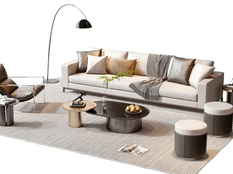 Modern sofa coffee table combination