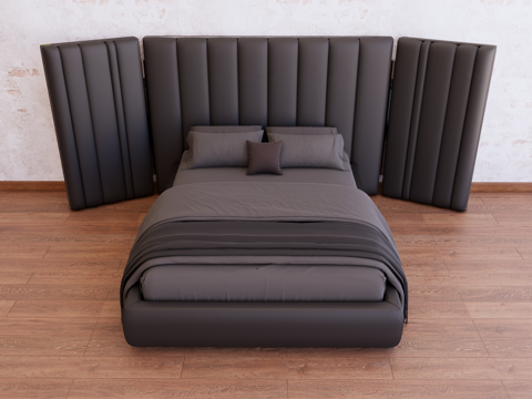 Bed combination Fabric bed Leather bed