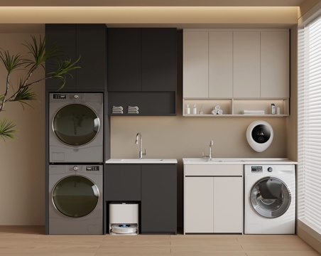 Modern Laundry Cabinet