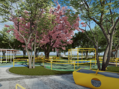 Modern Municipal Sports Park Street Citizen Fitness Square Landscape Street Pocket Landscape Belt Park