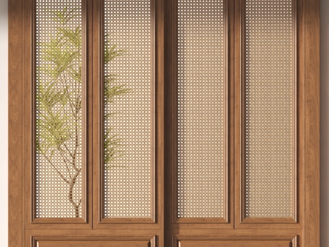 Middle-style sliding door