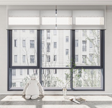 modern window curtain bay window