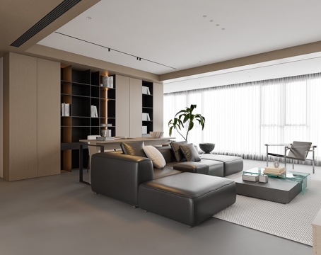 Modern Living Room Large Flat Floor Living Room Log Living Room Cream Style Living Room Modern Sofa Coffee Table Combination