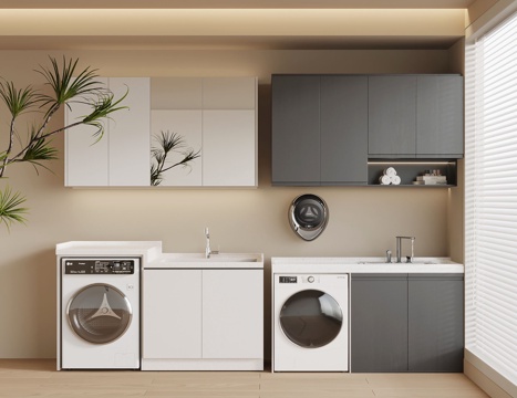 Modern Laundry Cabinet