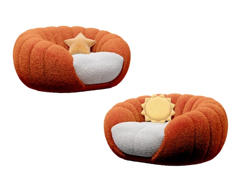 Modern Cartoon Pumpkin Children Beanbag