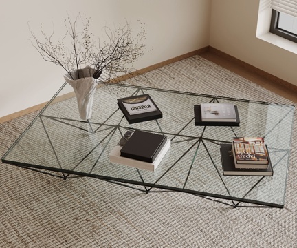 Nordic coffee table glass coffee table decoration