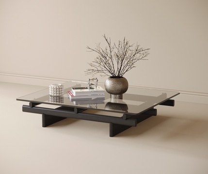 Modern glass coffee table