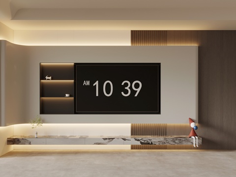 TV Wall modern minimalist TV background wall TV cabinet