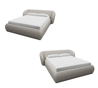 Modern Simple Double Bed Double Bed Simple Bed Bedroom Bed Pillow