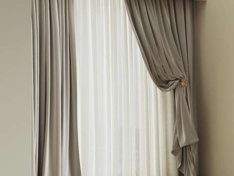 Modern fabric curtains