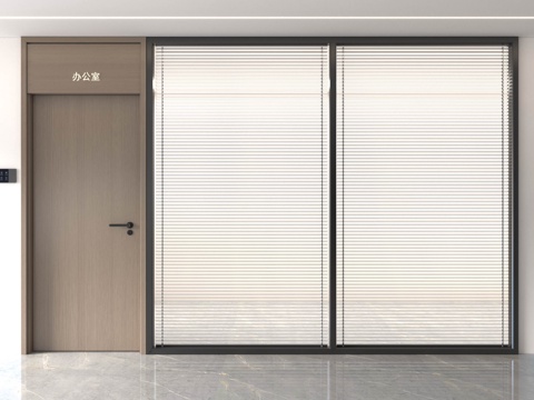 Office glass partition Office partition partition glass partition door single door shutter