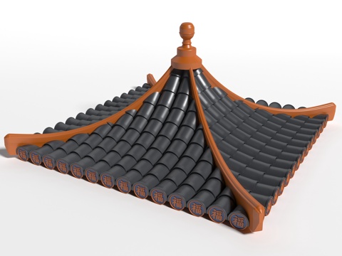 Chinese style tile roof