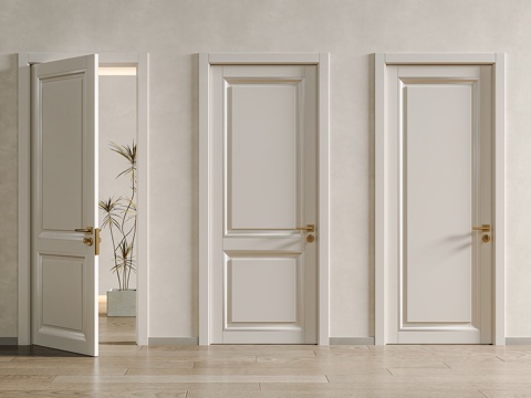 French Cream Single Door Wooden Door Bedroom Door French Wooden Door Cream Door