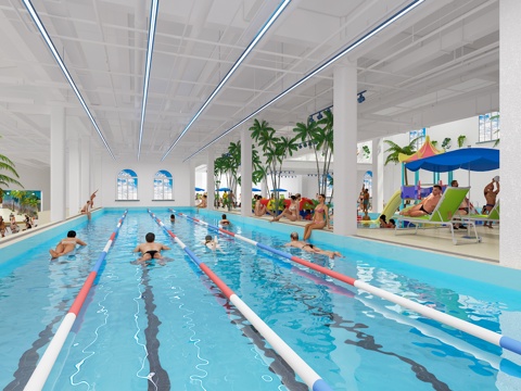 modern indoor Natatorium